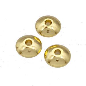 Stainless Steel Rondelle Beads Disc Gold Plated, approx 8mm [SSB5245]