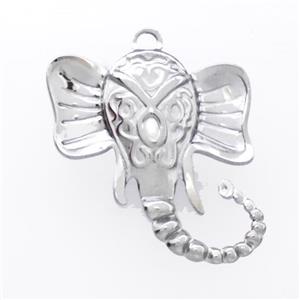 Raw Stainless Steel Elephant Charms Pendant, approx 26-31mm [SSB5290]
