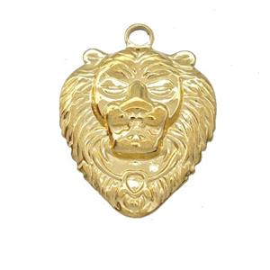 Stainless Steel Lion Pendant Gold Plated, approx 20-22mm [SSB5299]