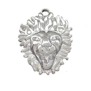 Raw Stainless Steel Lion Charms Pendant, approx 20-22mm [SSB5304]