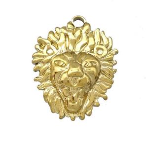 Stainless Steel Lion Charms Pendant Gold Plated, approx 20-22mm [SSB5305]