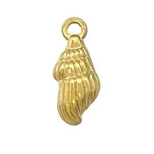 Stainless Steel Conch Shell Charms Pendant Gold Plated, approx 9-18mm [SSB5315]