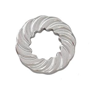 Raw Stainless Steel Circle Pendant, approx 22mm [SSB5316]