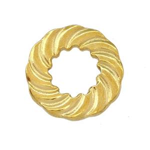 Stainless Steel Circle Pendant Gold Plated, approx 22mm [SSB5317]
