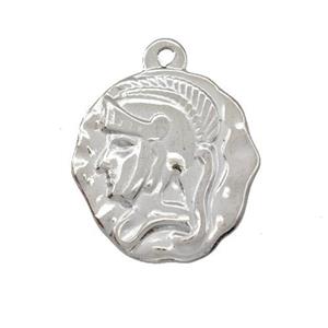 Raw Stainless Steel Human Charms Pendant, approx 20mm [SSB5336]