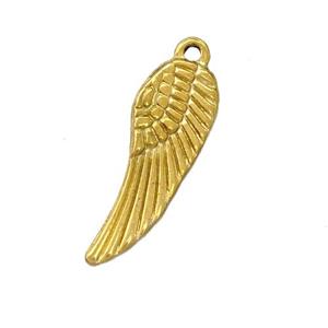 Stainless Steel Angel Wings Charms Pendant Gold Plated, approx 9-24mm [SSB5339]