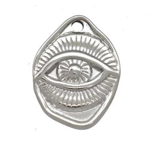 Raw Stainless Steel Eye Charms Pendant, approx 17-23mm [SSB5342]