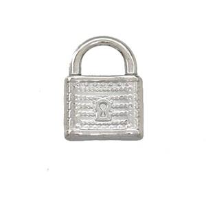 Raw Stainless Steel Lock Pendant, approx 13-18 [SSB5344]