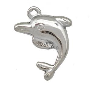 Raw Stainless Steel Dolphin Charms Pendant, approx 20-21mm [SSB5348]