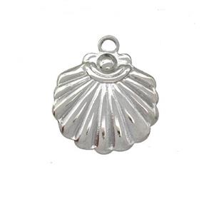 Raw Stainless Steel Sea Shell Charms Pendant, approx 16mm [SSB5350]