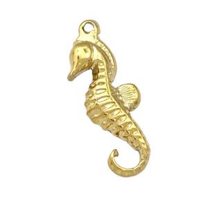 Stainless Steel Seahorse Charms Pendant Gold Plated, approx 10-26mm [SSB5361]