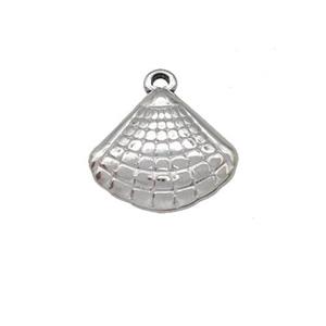 Raw Stainless Steel Sea Shell Charms Pendant, approx 14-17mm [SSB5362]