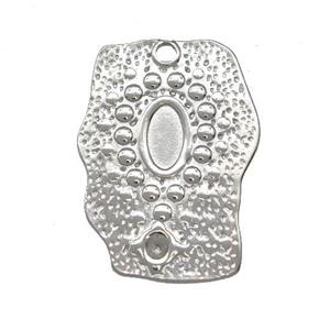 Raw Stainless Steel Slice Pendant With Pad, approx 18-24mm [SSB5376]
