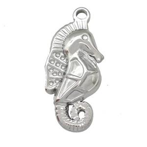 Raw Stainless Steel Seahorse Charms Pendant, approx 15-28mm [SSB5384]