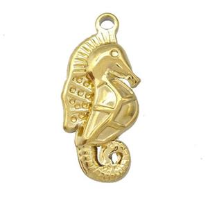 Stainless Steel Seahorse Charms Pendant Gold Plated, approx 15-28mm [SSB5385]