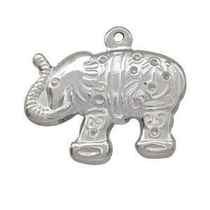 Raw Stainless Steel Elephant Charms Pendant, approx 18-26mm [SSB5422]