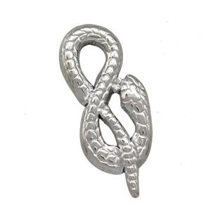 Raw Stainless Steel Snake Charms Pendant, approx 10-25mm [SSB5424]