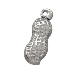 Raw Stainless Steel Peanut Pendant, approx 8-16mm [SSB5426]