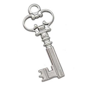 Raw Stainless Steel Key Charms Pendant, approx 12-26mm [SSB5428]
