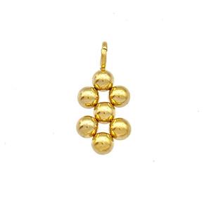 Stainless Steel Grape Pendant Gold Plated, approx 7.5-11mm [SSB5522]