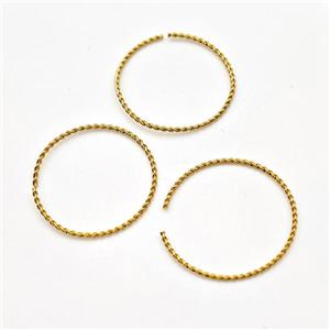 Stainless Steel Rings Gold Plated, approx 0.8mm thickness, 21mm dia [SSB5876]