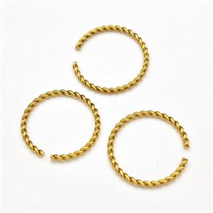 Stainless Steel Rings Gold Plated, approx 1.5mm thickness, 20mm dia [SSB5877]