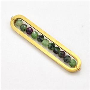 Stainless Steel Pendant With Zoisite Wire Wrapped, approx 6-30mm [SSB5884]
