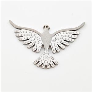 Raw Stainless Steel Hawk Pendant Eagle Charms, approx 18-30mm [SSB5972]