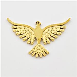 Stainless Steel Hawk Pendant Eagle Charms Gold Plated, approx 18-30mm [SSB5973]