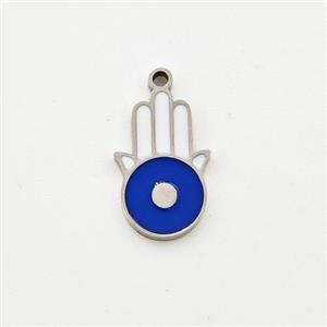 Raw Stainless Steel Hand Pendant Enamel, approx 8-12mm [SSB5980]