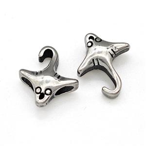 Stainless Steel Seafish Beads Antique Silver, approx 11-12mm [SSB6062]