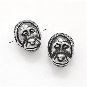 Stainless Steel Human Beads Antique Silver, approx 8-10.5mm [SSB6064]