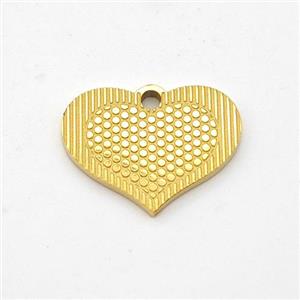 Stainless Steel Heart Pendant Gold Plated, approx 13-17mm [SSB6185]