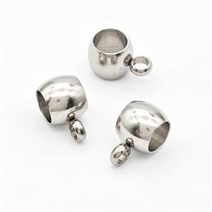 Raw Stainless Steel Bail, approx 6mm, 4mm hole [SSB6530]