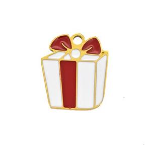 Christmas Gifts Charms 304 Stainless Steel Pendant Enamel Gold Plated, approx 12-14mm [SSB6574]