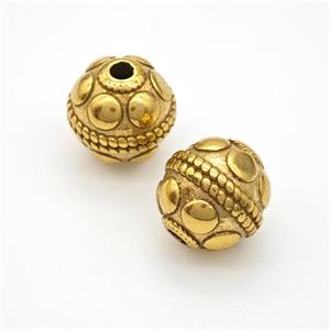 Stainless Steel Beads Round Gold Plated, approx 10mm [SSB6940]