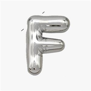 Raw Stainless Steel Letter-F Pendant, approx 15-18mm [SSB6973]
