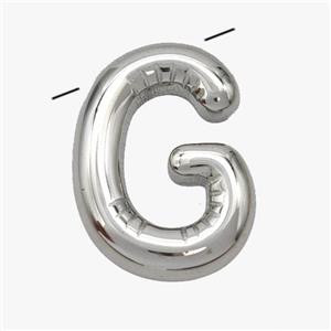 Raw Stainless Steel Letter-C Pendant, approx 15-18mm [SSB6974]