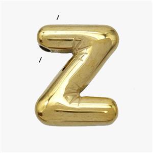 Stainless Steel Letter-Z Pendant Gold Plated, approx 15-18mm [SSB7020]
