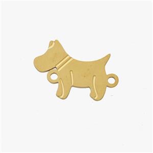 Stainless Steel Dog Charms Connector Gold Plated, approx 11-14mm [SSB7044]