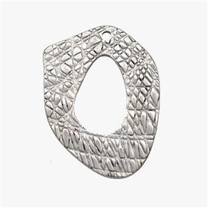 Raw Stainless Steel Pendant Brushed, approx 25-30mm [SSB7077]