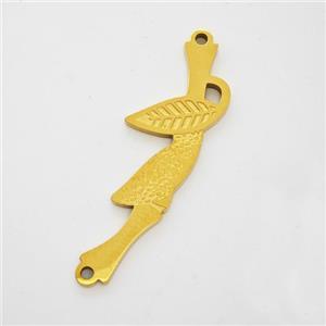 Stainless Steel Bamboo Pendant 2loops Gold Plated, approx 8-28mm [SSB7186]