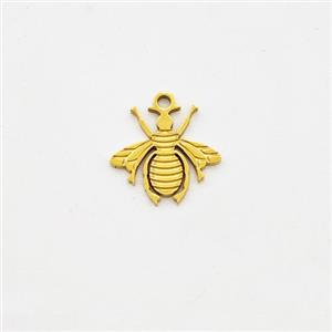 Stainless Steel Honeybee Pendant Gold Plated, approx 8mm [SSB7216]