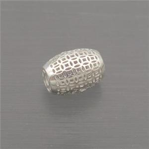 Sterling Silver Beads Barrel Hollow, approx 5.5-7.5mm [STS0388]