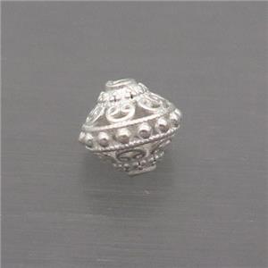 Sterling Silver Beads Bicone Hollow, approx 6-6.5mm [STS0393]
