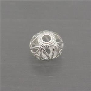 Sterling Silver Beads Rondelle Hollow, approx 5-7mm [STS0394]