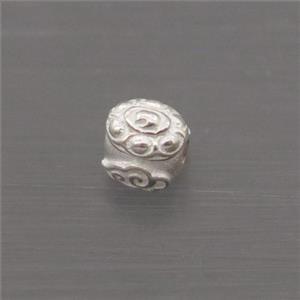 Sterling Silver Beads Button, approx 4mm [STS0403]