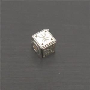 Sterling Silver Beads Cube, approx 3.5x3.5mm [STS0405]