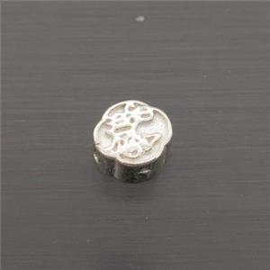 Sterling Silver Beads Button, approx 4mm [STS0417]