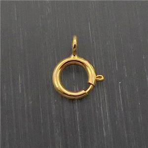 Sterling Silver Clasp Spring Gold Plated, approx 5mm dia [STS0423]